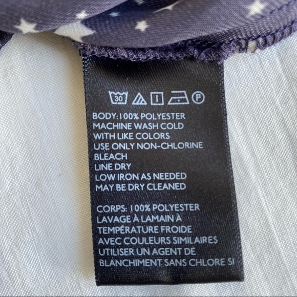 UO Stars Print Button Down Gathered Neck Blouse - Picture 11 of 14